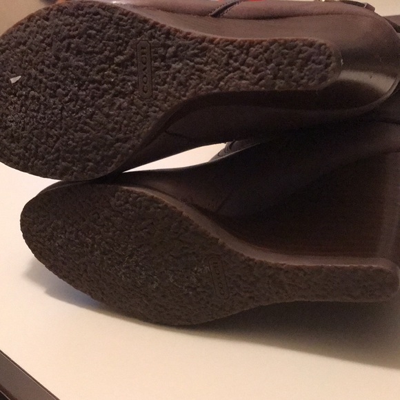 New COACH Brown Gold Leather “Dorthy” Boots - Picture 12 of 13